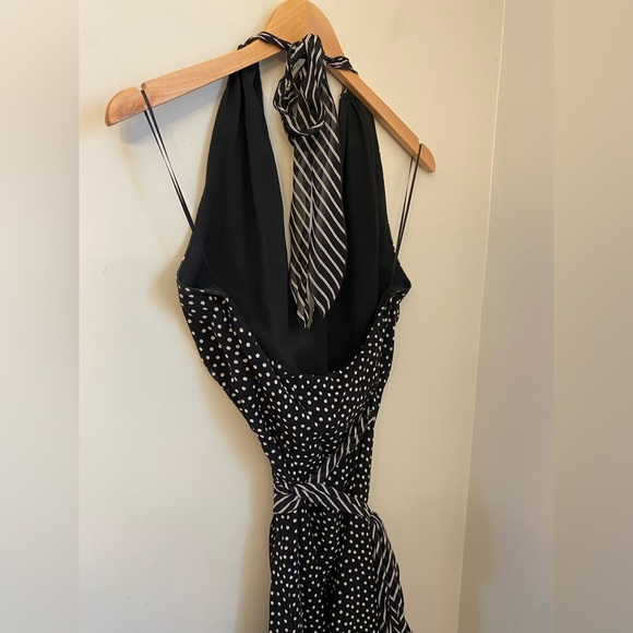 ESCADA 100% Silk Polka Dot Wrap Dress Y2K Vintage Size Eur 36 - Picture 6 of 11